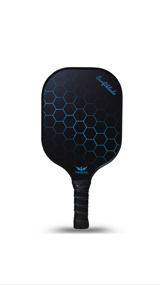 Firekick SwiftBlade Blue Carbon-Fiber Pickleball Paddle ( Cover included)
