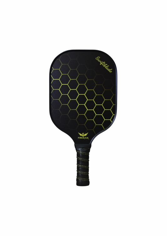 Firekick SwiftBlade Yellow Carbon-Fiber Pickleball Paddle ( Cover included)
