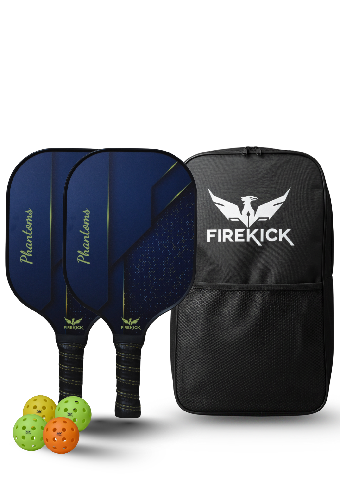 FireKick Phantoms Fiberglass Pickleball Paddle Set – Elite Control & Power Edition