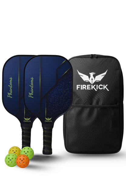 FireKick Phantoms Fiberglass Pickleball Paddle Set – Elite Control & Power Edition