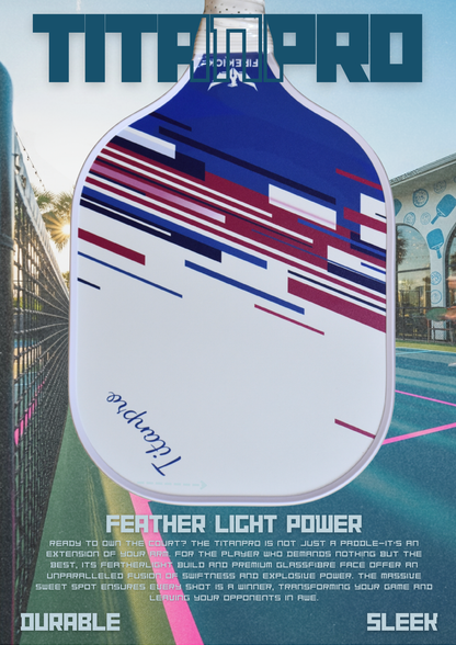 FireKick TitanPro Premium Glass Fiber Pickleball Paddle ( Cover included)
