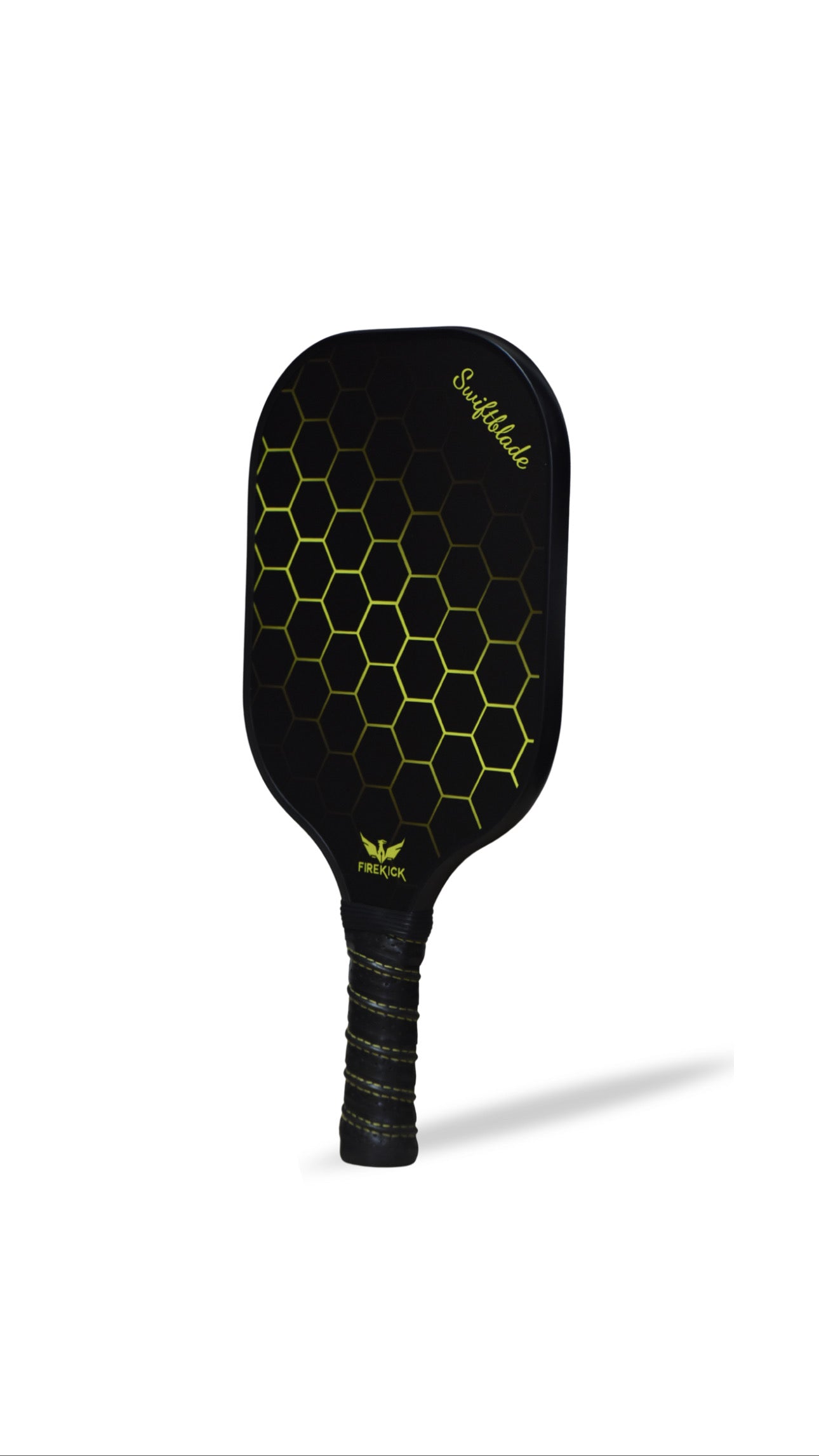 Firekick SwiftBlade Yellow Carbon-Fiber Pickleball Paddle ( Cover included)