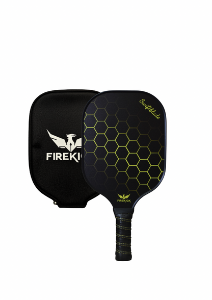 Firekick SwiftBlade Yellow Carbon-Fiber Pickleball Paddle ( Cover included)