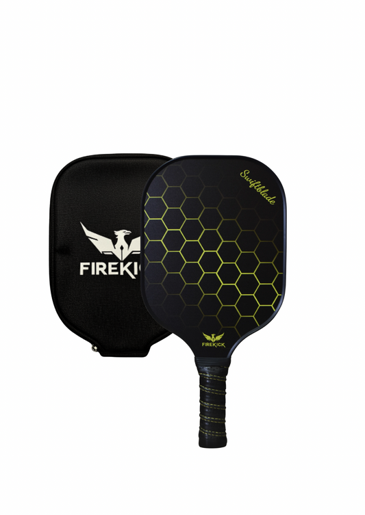 Firekick SwiftBlade Yellow Carbon-Fiber Pickleball Paddle ( Cover included)