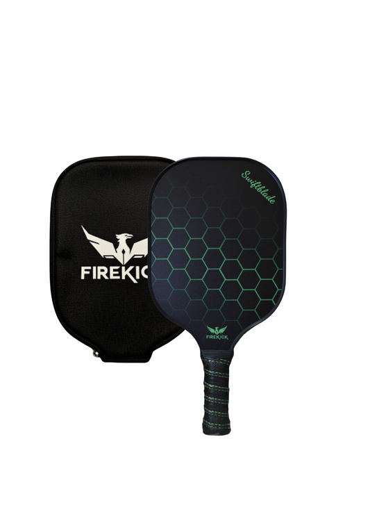 Firekick SwiftBlade Green Carbon-Fiber Pickleball Paddle ( Cover included)