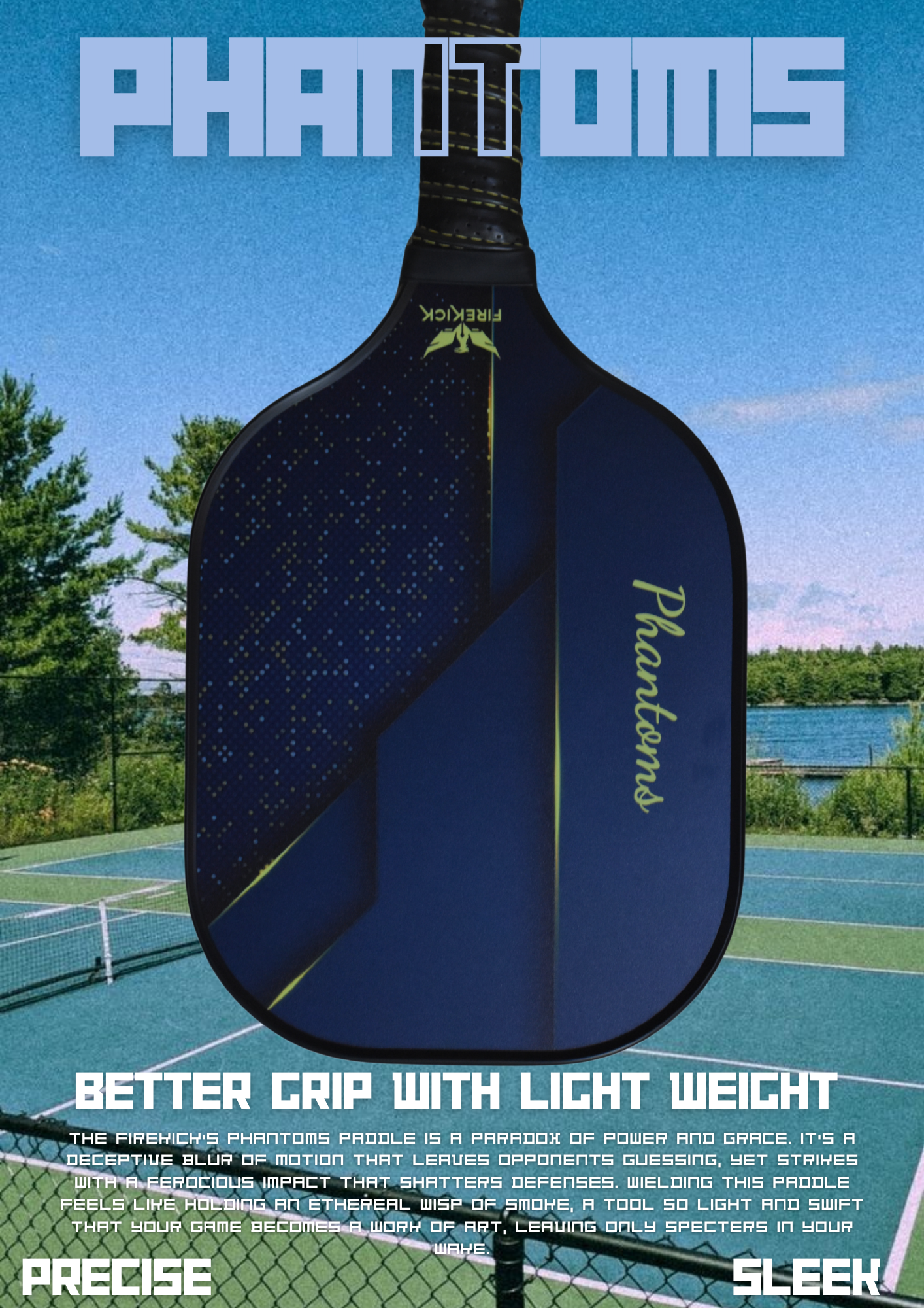 FireKick Phantoms Fiberglass Pickleball Paddle Set – Elite Control & Power Edition