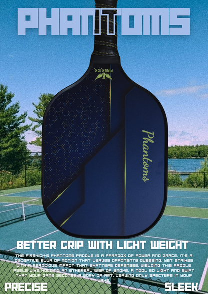 FireKick Phantoms Fiberglass Pickleball Paddle ( Cover included)