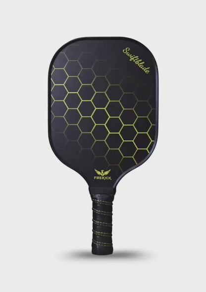 Firekick SwiftBlade Yellow Carbon-Fiber Pickleball Paddle ( Cover included)