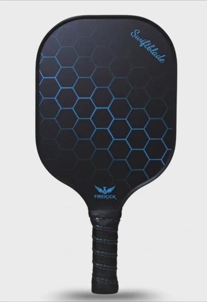 Firekick SwiftBlade Blue Carbon-Fiber Pickleball Paddle ( Cover included)